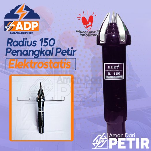 Penangkal Petir relektrostatis radius 150 meter -1